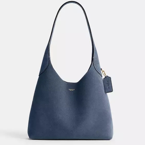 NEW Coach Light Denim color suede Brooklyn 28 - Picture 4 of 4